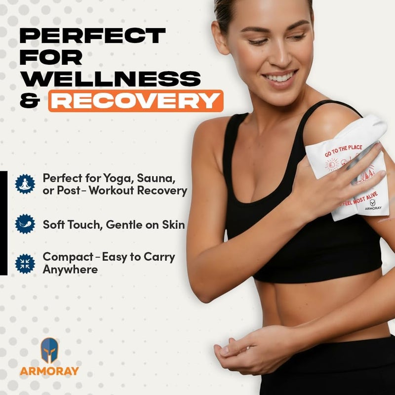 ARMORAY Sweat Absorbing Towel Handkerchief – Quick-Dry Microfiber Gym Towels for Face, Hands & Body – Workout Towel for Men, Sport Rag, Perfect for Tennis, Pickleball & Sauna Use by Women - Image 5